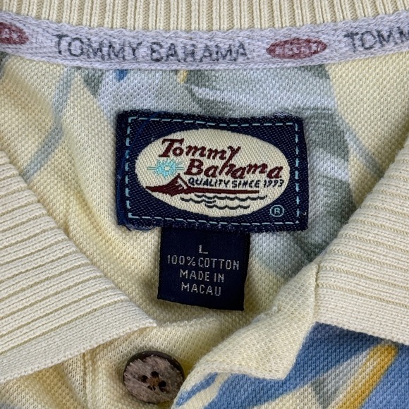 Tommy Bahama Hawiian Floral Print Hula Dancer Polo Shirt Men's Large - Lot‎ of 2 - Picture 11 of 16